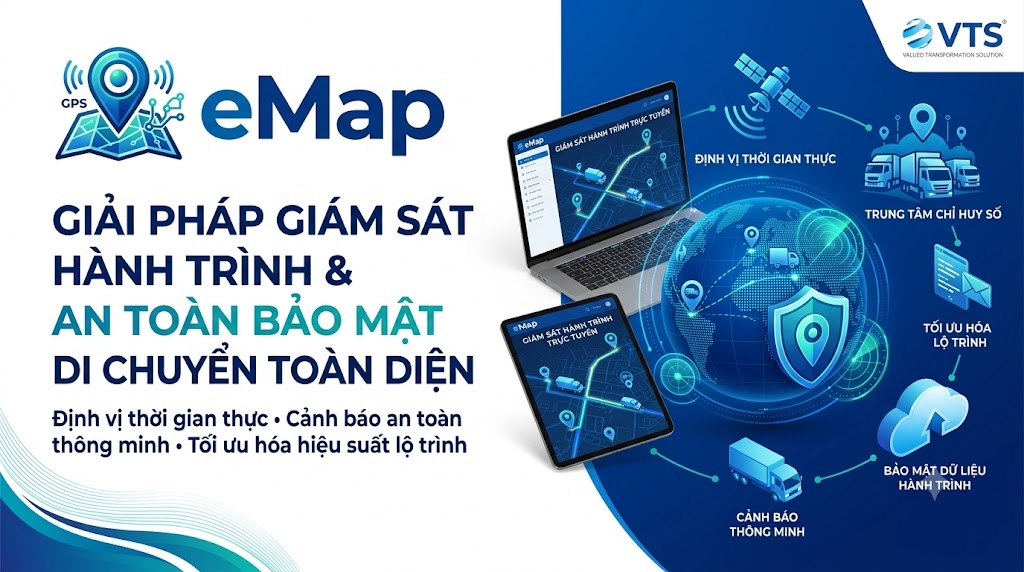 Hình minh họa eMAP — Giải pháp giám sát an toàn bảo mật hành trình